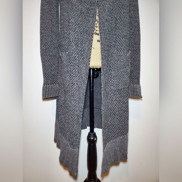 CAbi Lara Longline Duster Cardigan Sweater Gray Size Medium - Picture 4 of 12